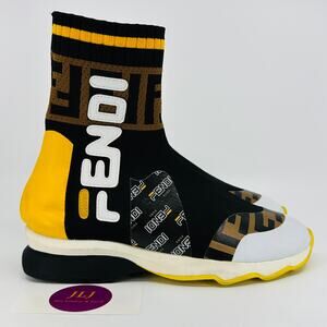 Fendi x Fila Women's Knit Fabric Pull On Sock Sneakers Size 37 EU/ 6.5-7 US
